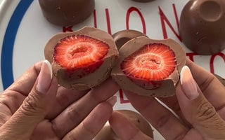 Healthy Chocolate Strawberry Easter Eggs